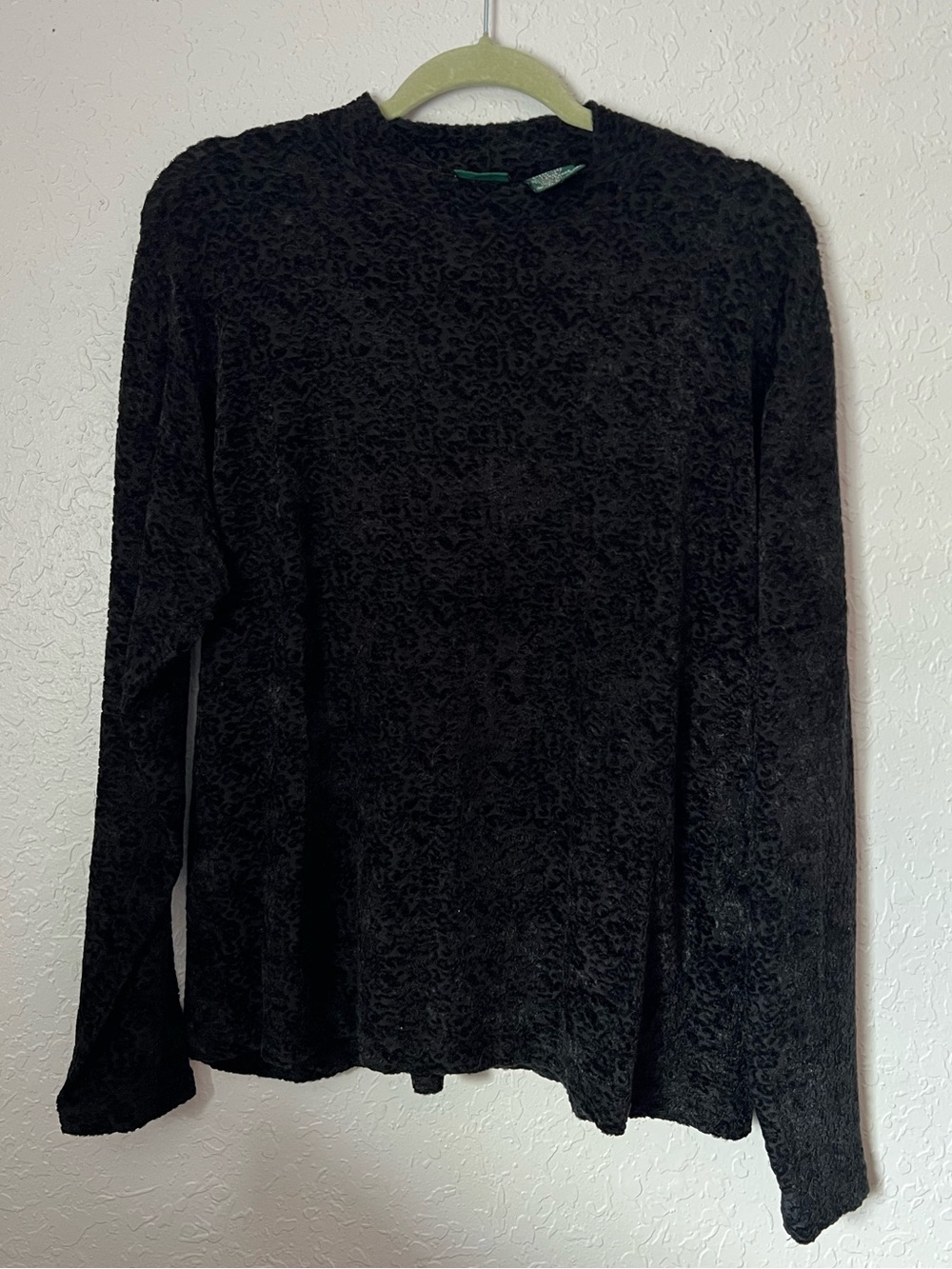 Hunt Club Black Long-Sleeve Textured Tee
